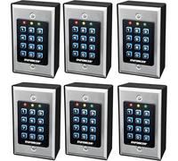 Seco-Larm SK-1011-SDQ Enforcer Access Control Keypad (Pack of 6), Up to 1000 Possible User Codes (4-8 Digits), Always-on Backlit Keypad, Stainless-Steel Faceplate