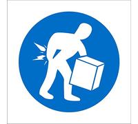 Seco Lift Correctly Pictogram Sign, 200mm x 200mm - 1mm Semi Rigid Plastic