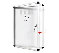 SECO Lockable Magnetic Noticeboard 900 x 600mm - Tamper Resistant Indoor Display Case with Key Lock, Aluminium Frame & Clear Door - Wall Mounted Message Board for Office, School & Workplace