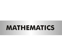 School Sign Mathematics Adhesive Acrylic 4.5 x 19 cm