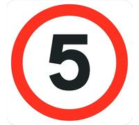 Seco Maximum Speed 5mph Traffic Sign, 450mm x 450mm - 3mm Aluminium Composite