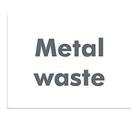 Seco Metal Waste Sign, 600mm x 450mm - 3mm Foam PVC