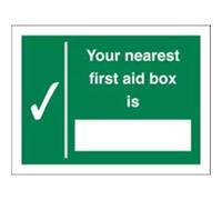 Seco Nearest First Aid Box Sign - 200x150mm