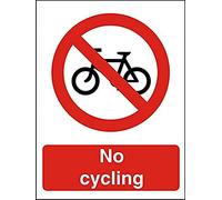 Seco No Cycling Sign, 200mm x 300mm - 1mm Semi Rigid Plastic