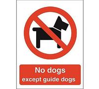 Warning Sign No Dogs Adhesive Plastic 20 x 15 cm