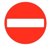 Seco No Entry for Vehicular Traffic, Including Pedal Cycles Pictogram Traffic Sign, 450mm x 450mm - 3mm Aluminium Composite