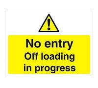 Seco No Entry Off Loading in Progress Sign, 400mm x 300mm - 4mm Fluted Board