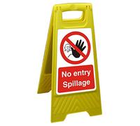 Seco No Entry Spillage Floor Standing Sign, 300mm x 600mm - Polypropylene