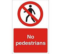 Seco No Pedestrians Sign, 200mm x 300mm - 3mm Foam PVC