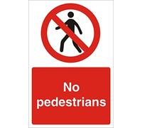 Seco No Pedestrians Sign, 200mm x 300mm - 4mm Fluted Board