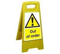 Seco Out of Order Floor Standing Sign, 300mm x 600mm - Polypropylene