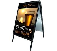 Seco Pavement Sign A2 Aluminium Black Weatherproof