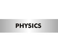 Seco Physics Sign, 190mm x 45mm - 2mm Brushed Aluminium Effect Acrylic