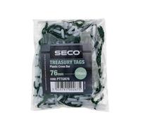 Seco Treasury Tags 76 mm Green Plastic Pack of 100