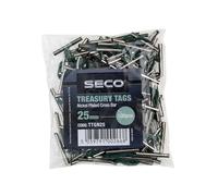 Seco Treasury Tags Metal Green 25 mm Pack of 100