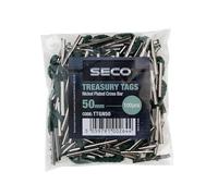 Seco Treasury Tags Metal Green 50 mm Pack of 100