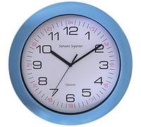 Seco Sandhurst Quartz Wall Clock 300mm Diameter with Blue Surround - 2120I BLUE