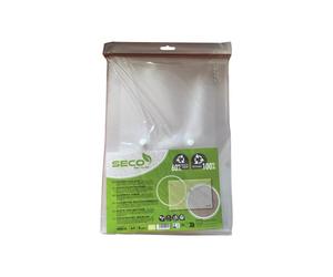 Seco Recycled Popper Wallet A4 Clear Pack of 5 30085-CL