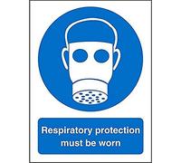 Seco Respiratory Protection Must Be Worn Sign, 200mm x 300mm - Self Adhesive Vinyl