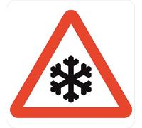 Seco Risk of Ice Traffic Sign, 450mm x 450mm - 3mm Aluminium Composite
