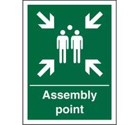 Seco Assembly Point Sign, 150mm x 200mm - 1mm Semi Rigid Plastic