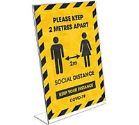 Seco Sign Holder A4 Acrylic Transparent 2Pack of 5