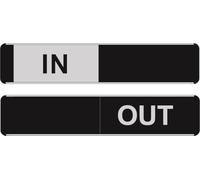 Seco Sliding Sign IN/OUT Door Sign Self Adhesive 255 x 52mm - OF166