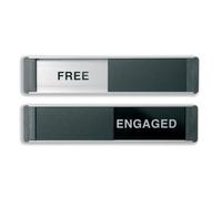 Sign Free/Engaged Wall Mounted PVC (Polyvinyl Chloride) 25 x 5 cm