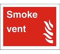 Seco Smoke Vent & Fire Sign, 300mm x 200mm - Self Adhesive Vinyl