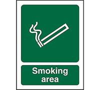 Seco Smoking Area Sign, 150mm x 200mm - 2mm Prestige Acrylic with Double Sided Backing