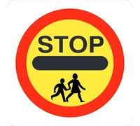 Seco Stop Children Crossing Traffic Sign, 450mm x 450mm - 3mm Aluminium Composite