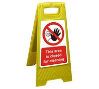 Seco This Area is Closed for Cleaning Floor Standing Sign, 300mm x 600mm - Polypropylene