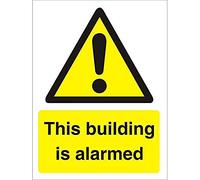 Seco This Building is Alarmed Sign, 150mm x 200mm - 1mm Semi Rigid Plastic