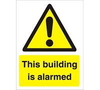 Seco This Building is Alarmed Sign, 200mm x 300mm - 1mm Semi Rigid Plastic