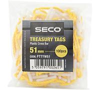 Seco Treasury Tags 51 mm Yellow Plastic Pack of 100