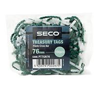 Seco Treasury Tags 76 mm Green Plastic Pack of 100