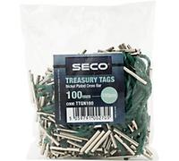 Seco Treasury Tags Metal Green 100 mm Pack of 100