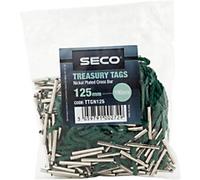 Seco Treasury Tags Metal Green 125 mm Pack of 100