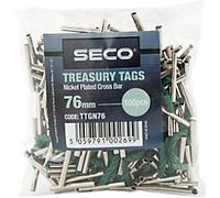 Seco Treasury Tags Metal Green 76 mm Pack of 100