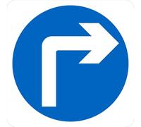 Road Sign Turn Right Wall Mounted Aluminium 45 x 45 cm