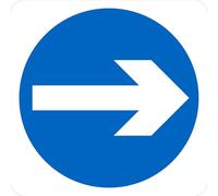 Road Sign Turn Right Wall Mounted Aluminium 45 x 45 cm