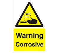 Seco Warning Corrosive Sign, 200mm x 300mm - 3mm Foam PVC