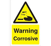 Seco Warning Corrosive Sign, 400mm x 600mm - 4mm Fluted Board