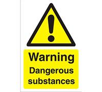 Seco Warning Dangerous Substances Sign, 400mm x 600mm - 3mm Foam PVC