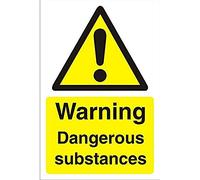 Seco Warning Dangerous Substances Sign, 400mm x 600mm - 4mm Fluted Board