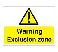 Seco Warning Exclusion Zone Sign, 400mm x 300mm - 3mm Foam PVC