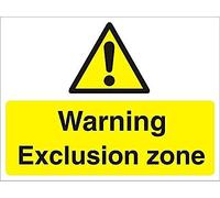 Seco Warning Exclusion Zone Sign, 400mm x 300mm - 4mm Fluted Board
