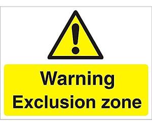 Seco Warning Exclusion Zone Sign, 400mm x 300mm - 4mm Fluted Board