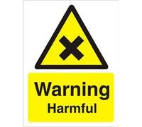 Seco Warning Harmful Sign, 300mm x 400mm - 1mm Semi Rigid Plastic