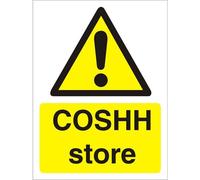 Seco Warning Safety Sign COSHH Store Self Adhesive Vinyl 150 x 200mm - W0201SAV150X200